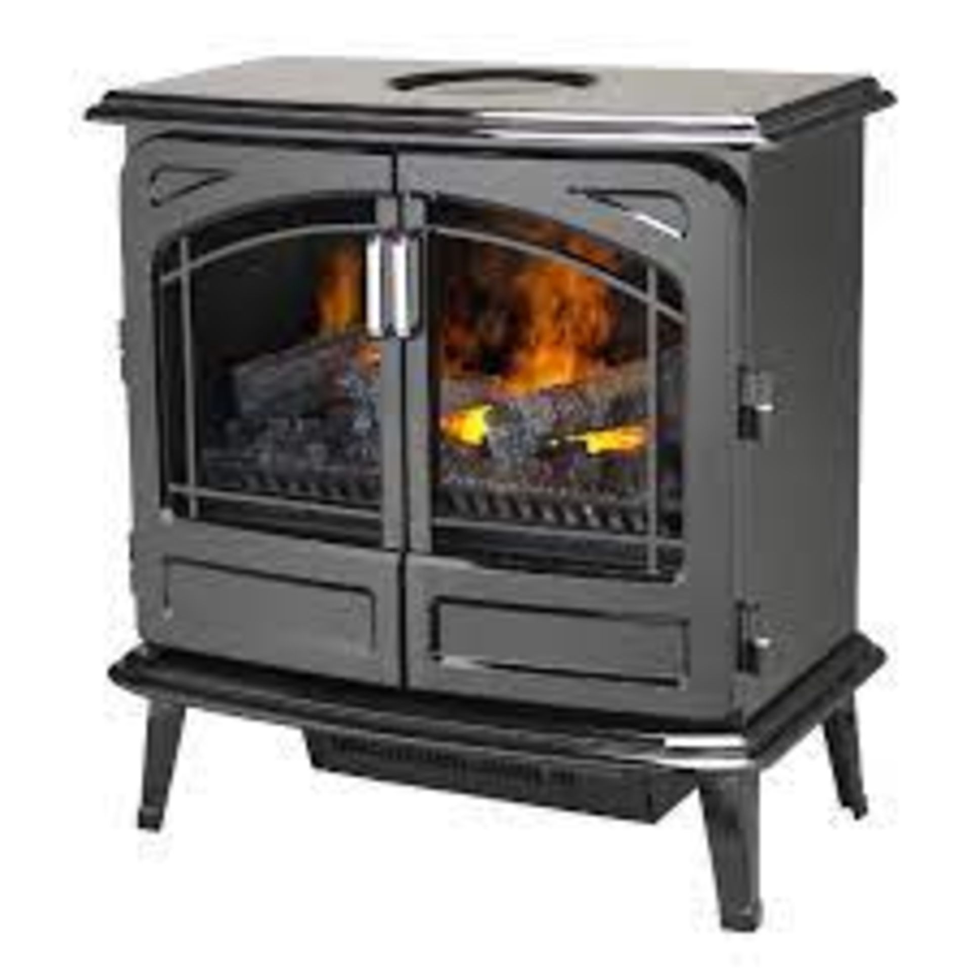 Dimplex Grand Noir Optimyst Electric Stove. - ER48.RRP £720.00. Attractive electric stove in a black