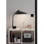 GoodHome Bindarri Leaf Matt Black Table light. - ER23. The Bindarri table lamp has a contemporary