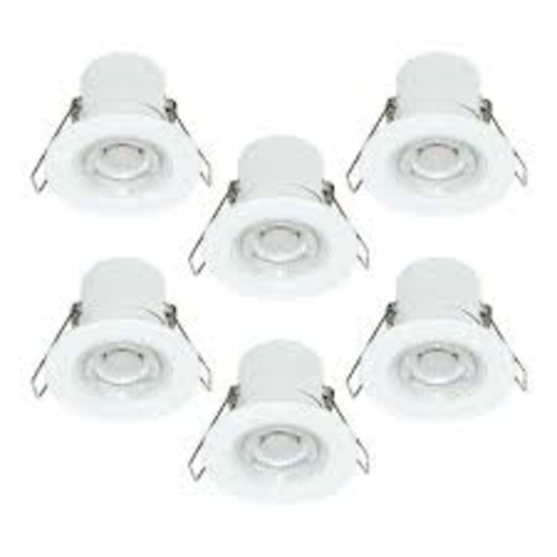 6 x Luceco F-Eco 5W Cool White Dimmable LED Fire Rated Fixed. - ER48.