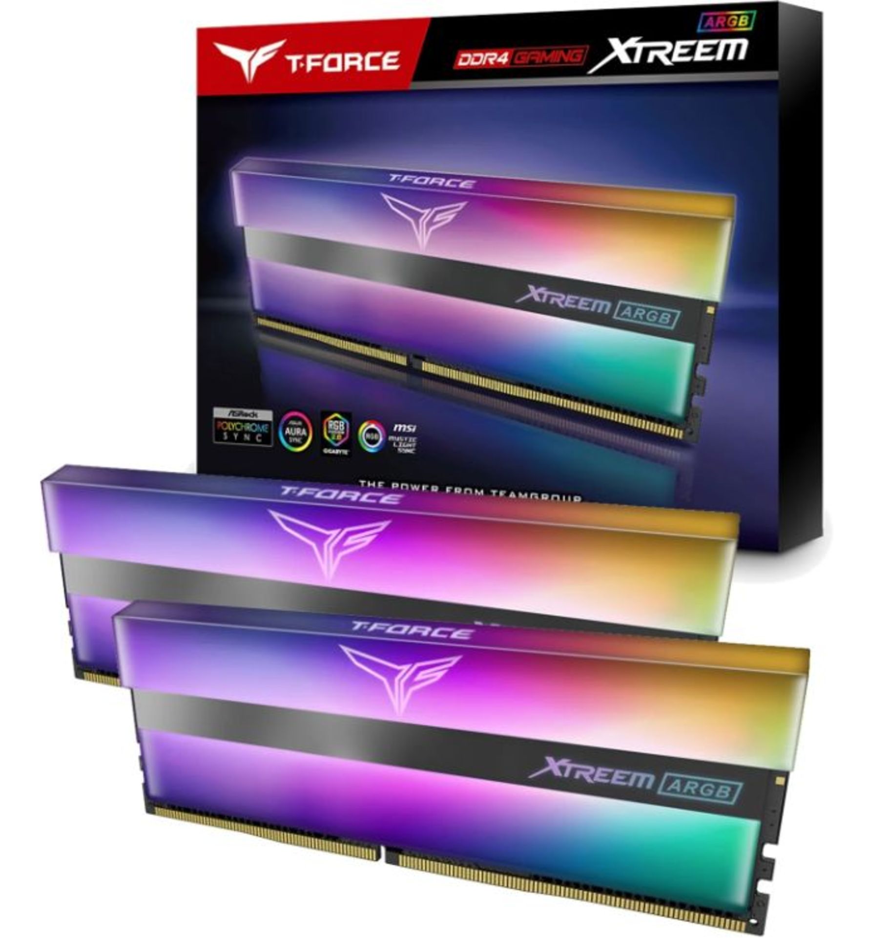 Team T-Force XTREEM ARGB 16GB Black Heatsink with ARGB LEDs (2 x 8GB) DDR4 3600MHz DIMM System