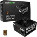 GameMax 500W Rampage Power Supply (No Power Cable inc.), Non-Modular, APFC, Japanese Tk Main