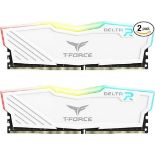 TEAMGROUP T-Force Delta RGB DDR4 16GB (2x8GB) 3200MHz (PC4-25600) CL16 Desktop Memory Module ram