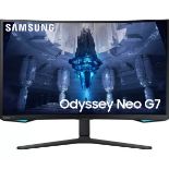 SAMSUNG Odyssey Neo G7 LS32BG750NPXXU 4K Ultra HD 32" Curved Quantum Dot Gaming Monitor - Black. -