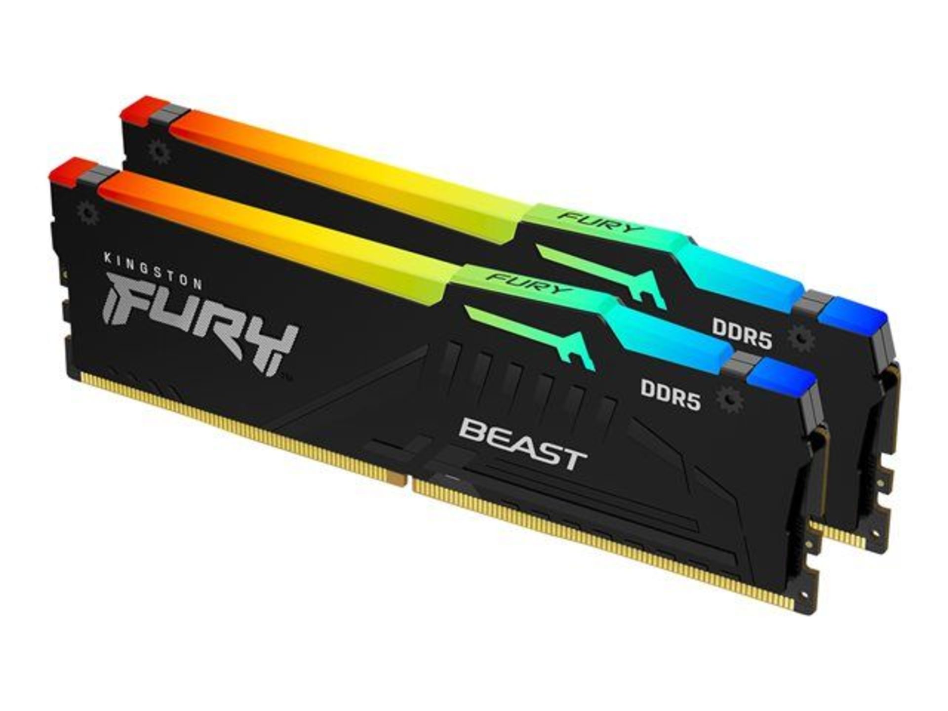 Kingston FURY Beast RGB - DDR5 - kit - 16 GB: 2 x 8 GB - DIMM 288-pin - 5600 MHz / PC5-44800 -