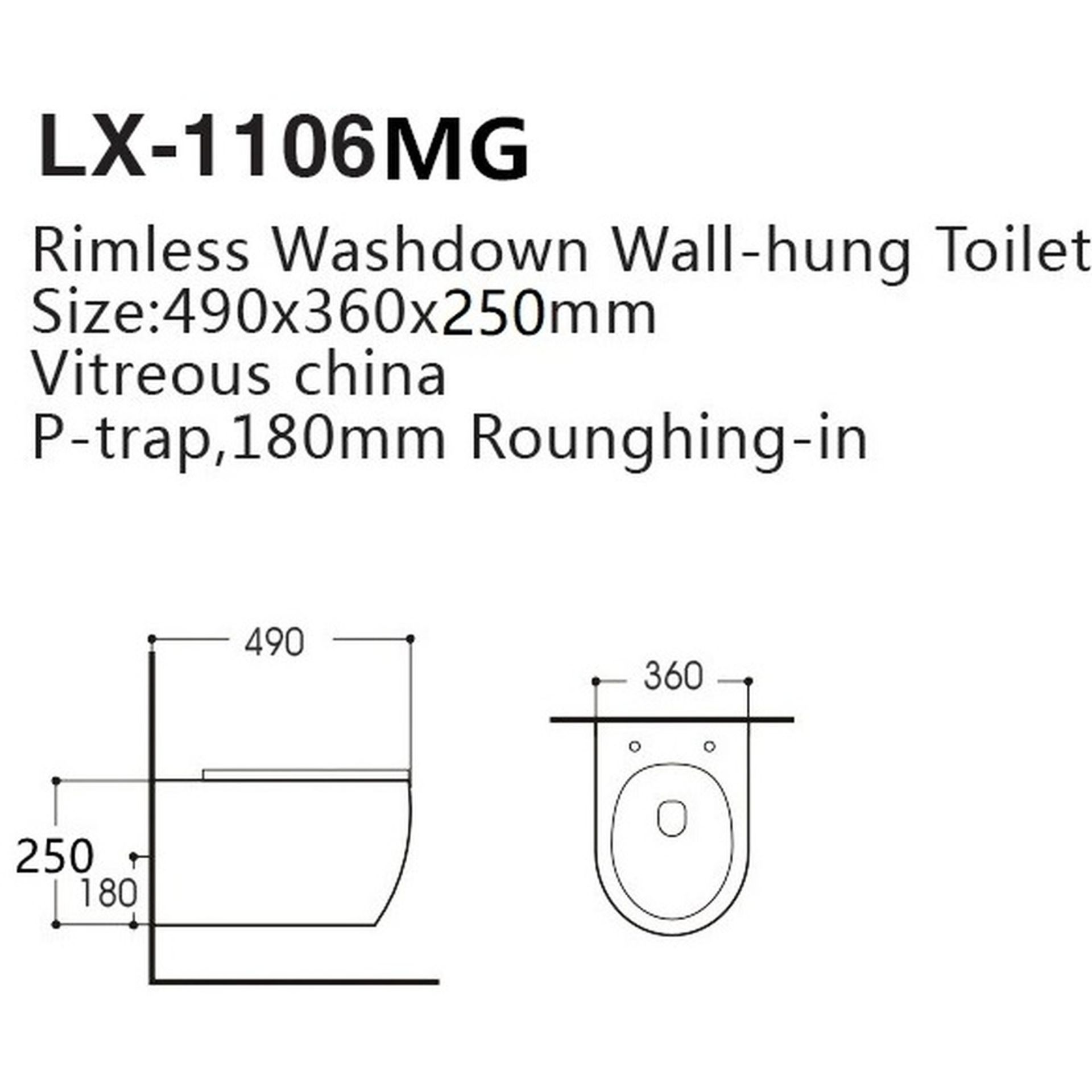 TRADE PALLET TO CONTAIN 4x NEW & BOXED KARCENT Rimless Wall Hung Toilet MATT GREY. This Rimless Matt - Image 2 of 2