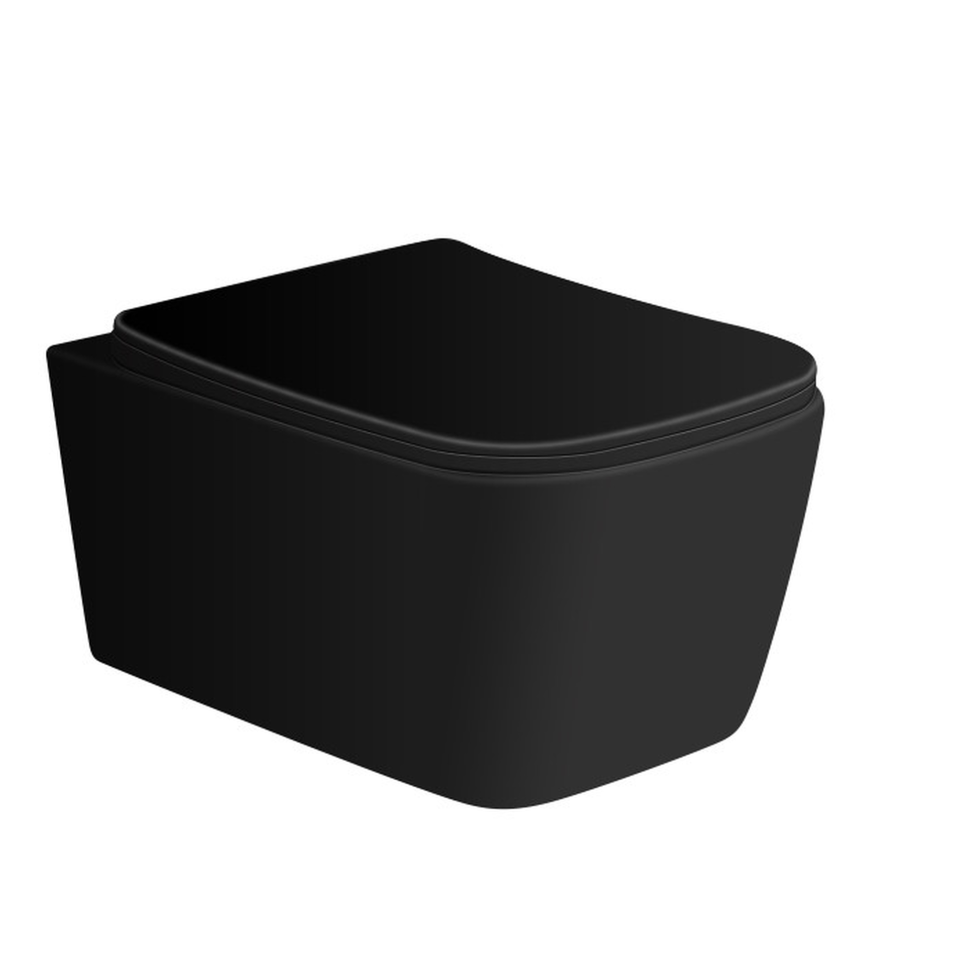 NEW & BOXED KARCENT Rimless Square Wall Hung Toilet MATT BLACK. This Rimless wall-hung toilet has