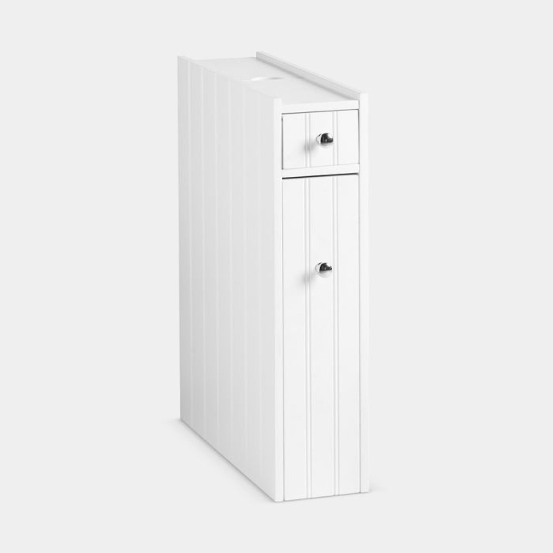 Holbrook White Slim Bathroom Storage Unit. -ER35. If you’d like more storage in your bathroom but