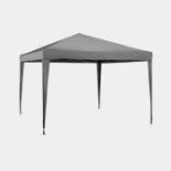 Grey 3x3m Pop-Up Gazebo. - ER36. Elevate your outdoor soirées with this sleek and stylish pop-up