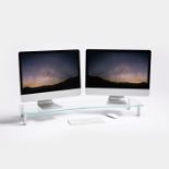 XL Glass Monitor Stand. - ER36. If you’re working with a dual monitor setup, this is the spacious,