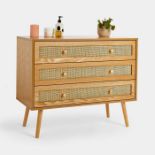 Rattan Chest of Drawers. - ER35. Bring an earthy, natural feel to your space with a combination of