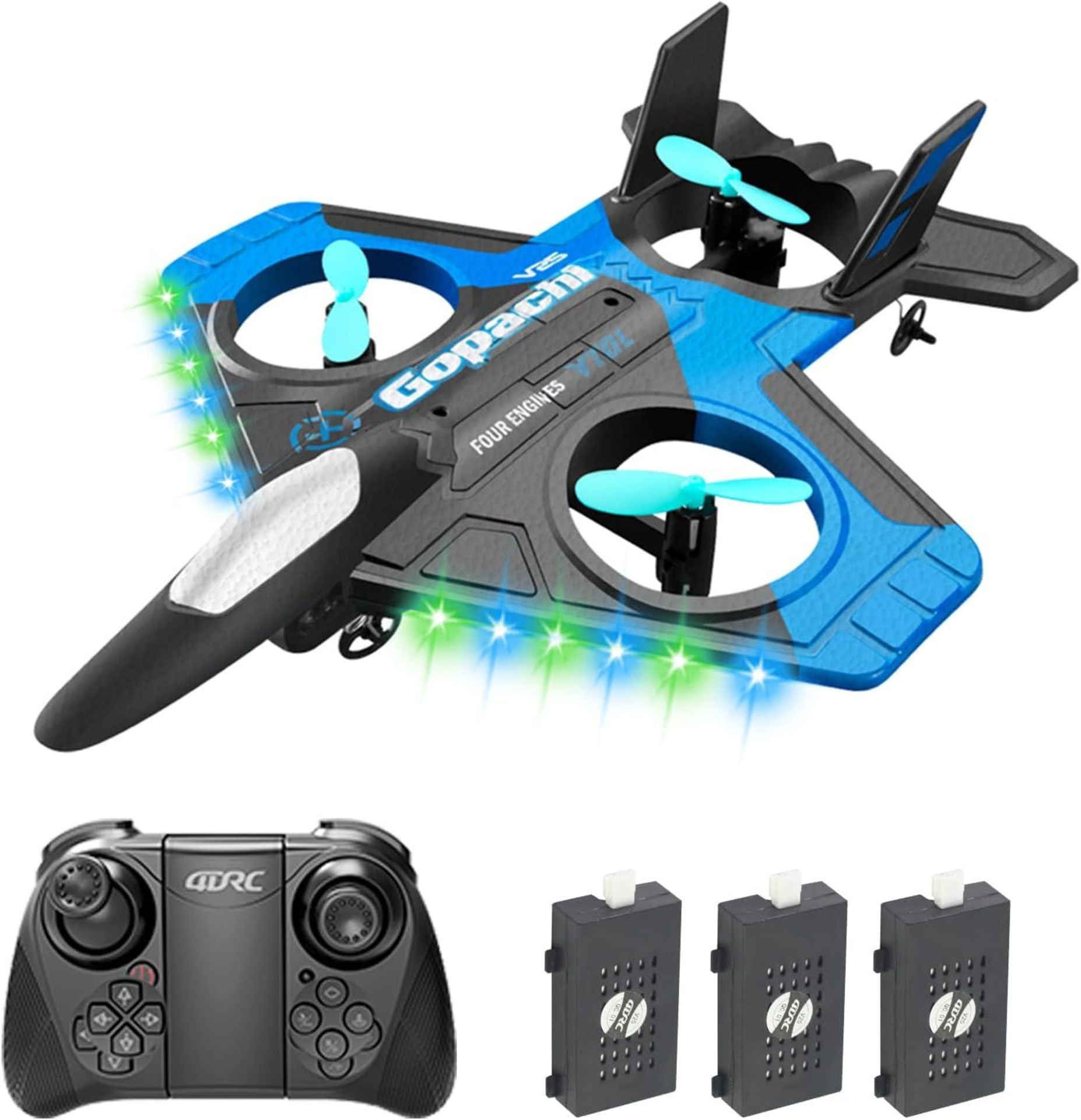 4DRC V25 RC Airplane, Drone for Kids and Beginners RC Plane with Light, Remote Control Airplane