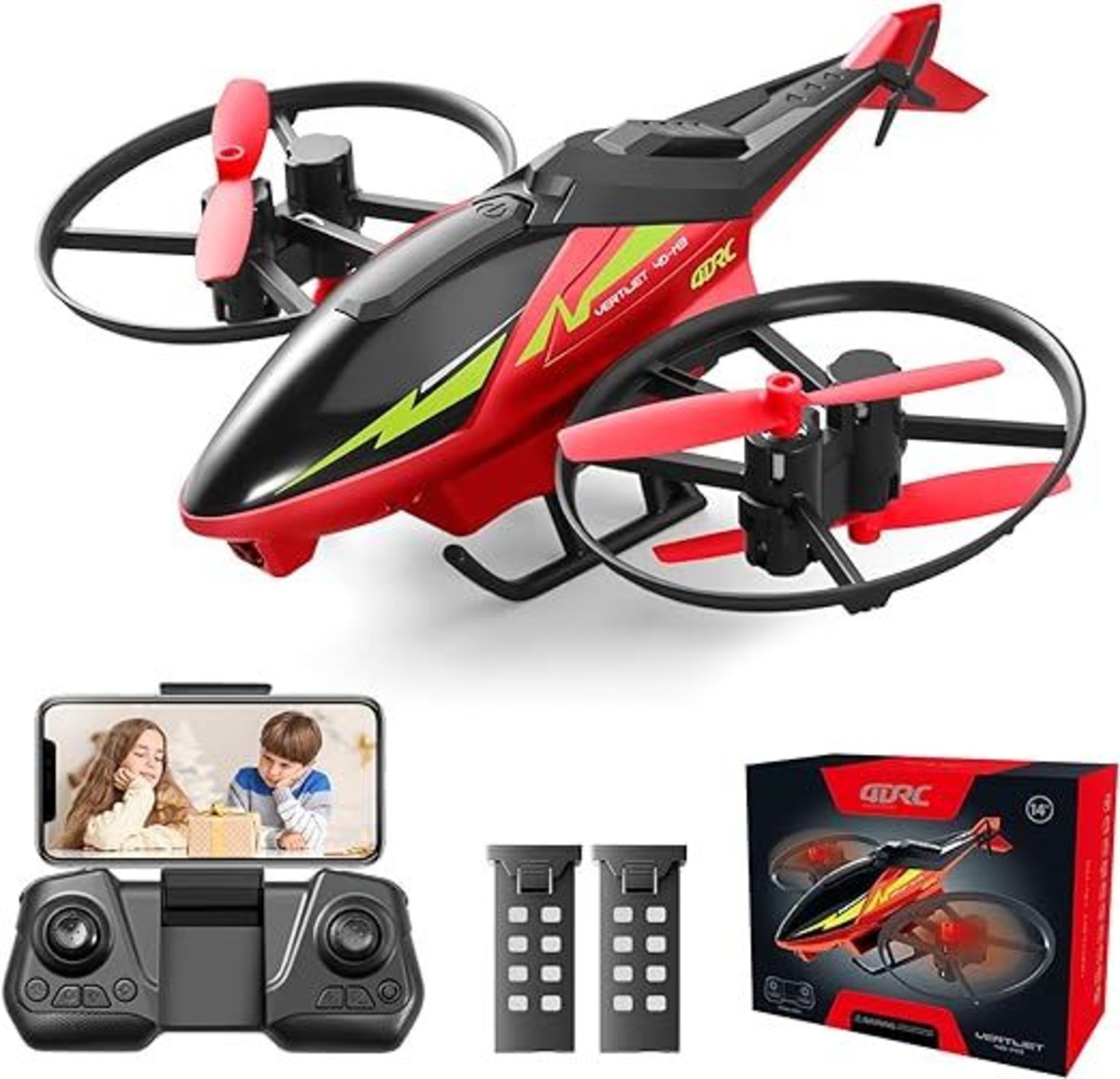 2 x 4DRC M3 Helicopter Drone with 1080p Camera. - ROW7. RRP £71.99 each ,HD FPV Live Video RC