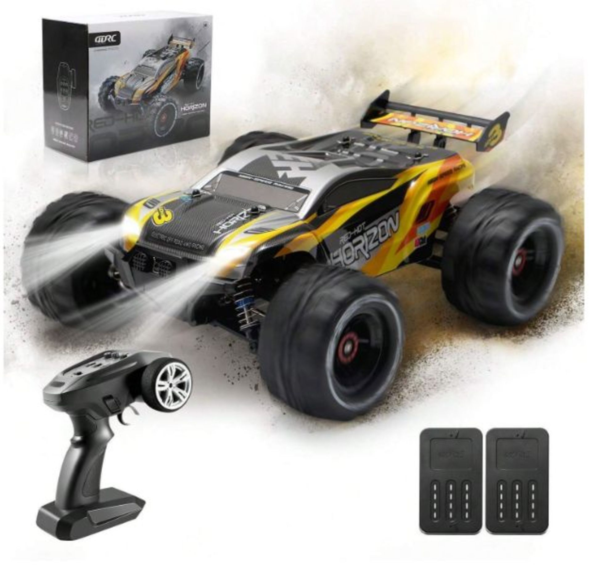 4DRC RC Cars For Adults, Max 70 KPH Fast RC Truck, 4WD All Terrain Remote Control Car. - ROW7.