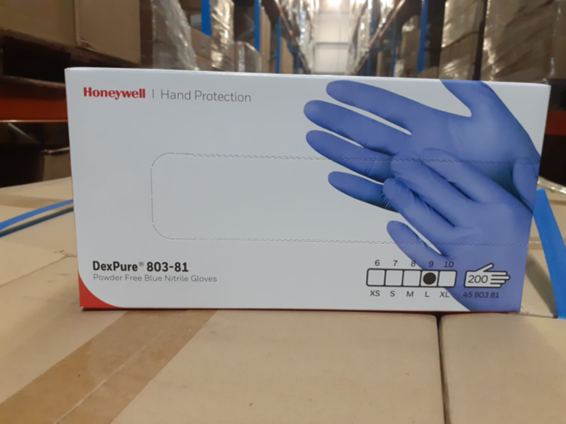 540 X BRAND NEW PACKS OF 200 HONEYWELL DEXPURE POWDER FREE BLUE NITRILE GLOVES SIZE SMALL EXP JUNE - Image 6 of 7