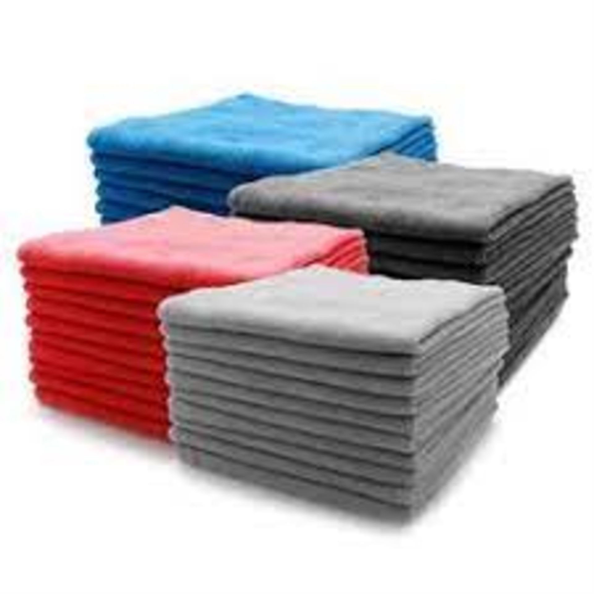 9 X BRAND ENW PACKS OF 40 MICRO FIBRE CLOTHS IN ASSORTED COLOURS R2.2