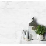 8 X PACKS OF Johnsons Bianco White Marble Matt PORCELAIN FLOOR & WALL TILES. (BIA01F) EACH PACK