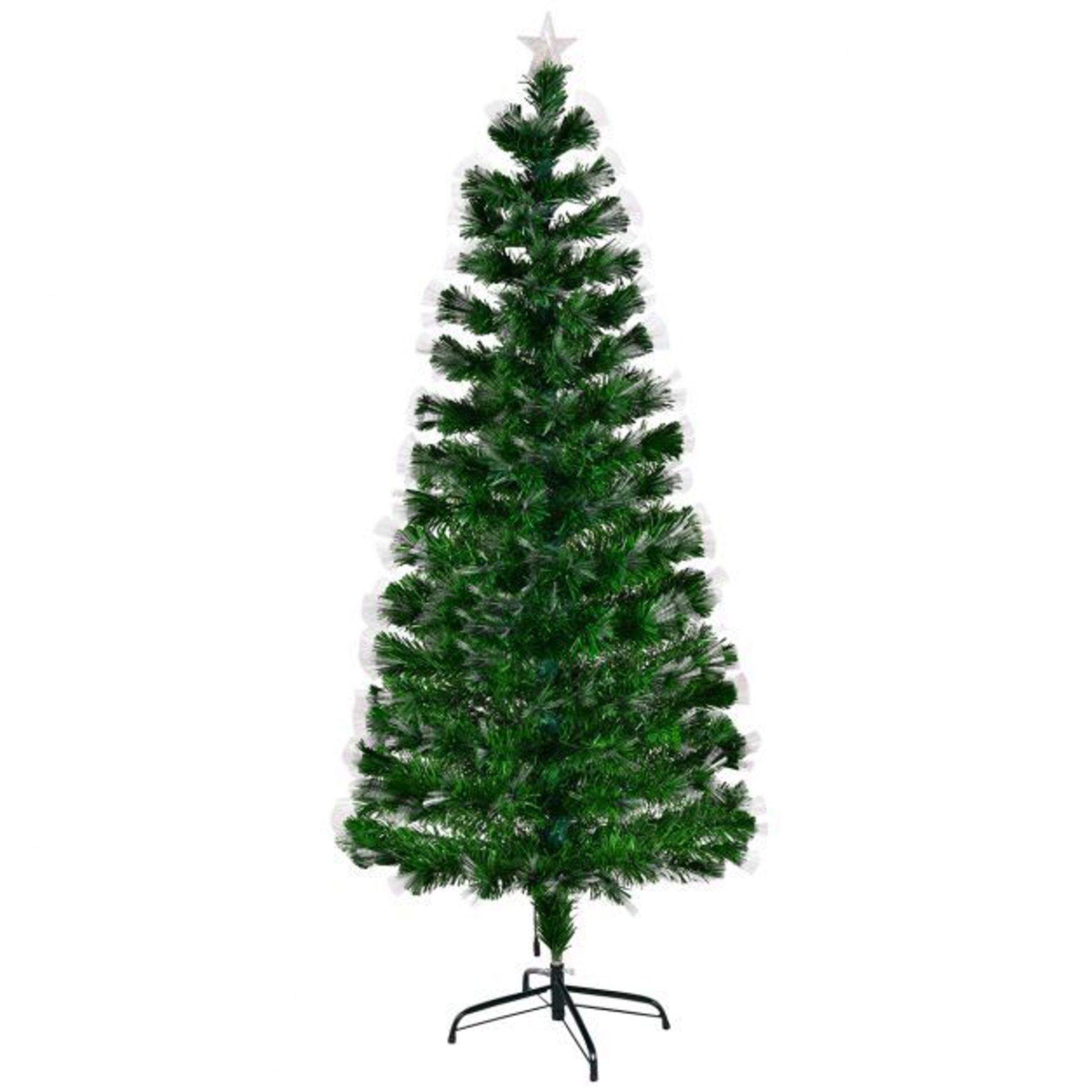 6ft Fibre Optic Christmas Tree with Top Star. - ER25. A fibre optic Christmas tree takes away the