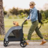 Foldable Pet Stroller with Front Door and Skylight for Medium Large Dogs. - ER26.