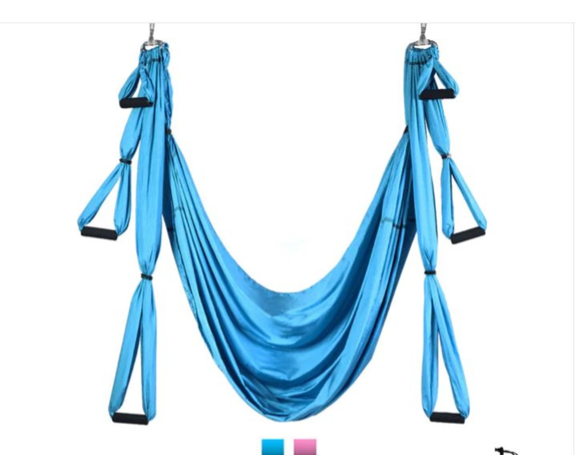 AERIAL YOGA SWING WITH THREE DIFFERENT LENGTHS OF HANDLE-LAKE BLUE - ER24