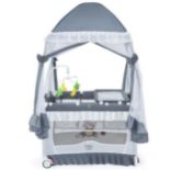 4 in 1 Convertible Baby Bed with Detachable Canopy and Changing Table- ER27. The foldable design