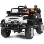 Kids Ride on Jeep Car Battery Powered with Remote Control-Black. - ER24. The jeep kid ride-on car