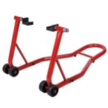 Motorcycle Repair Stand Rear Wheel Professional Motorcycle Stand Rear with Rubber Housing Red -