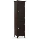 TALL NARROW BATHROOM CABINET - DARK BROWN. - ER25. Clean up your bathroom with our tall narrow