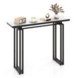 Modern Faux Marble Top Entryway Table with Heavy-duty Metal Frame. - ER26. Enhance the style of your