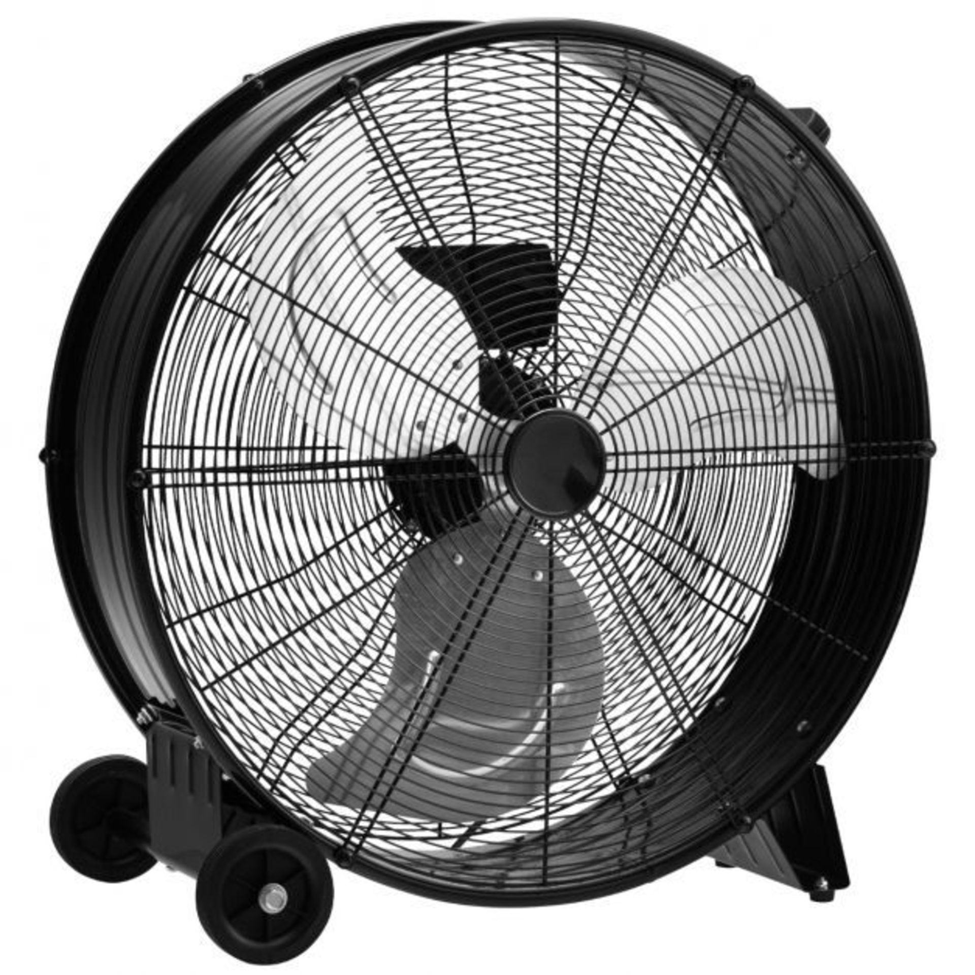 24 Inch High-Velocity Industrial Floor Fan with Wheels and Handle. - ER25. Gain enjoyable coolness