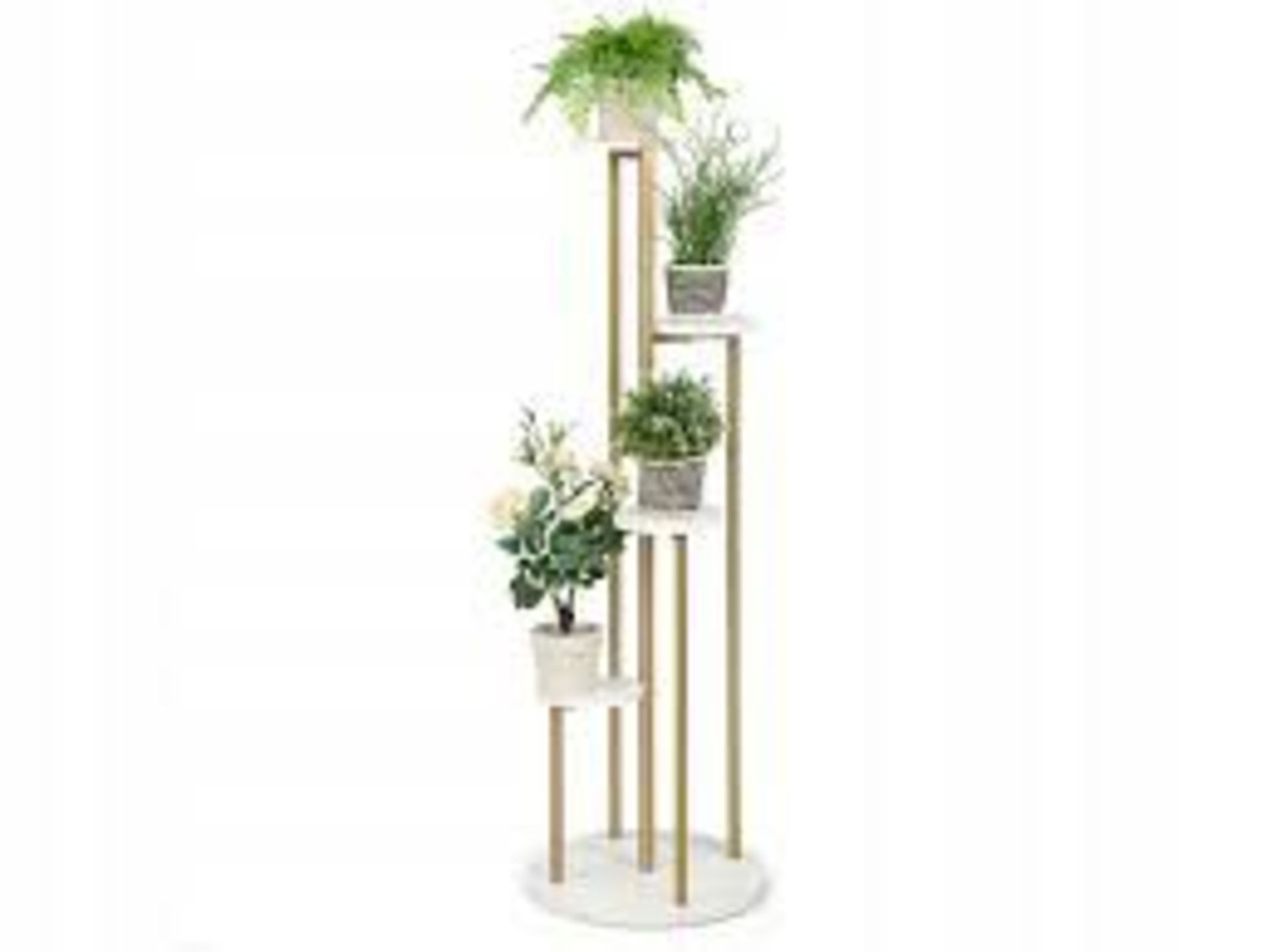 Luxury 4-Tier Metal Plant Stand 48.5'' Tall Potted Planter Display. - ER26.