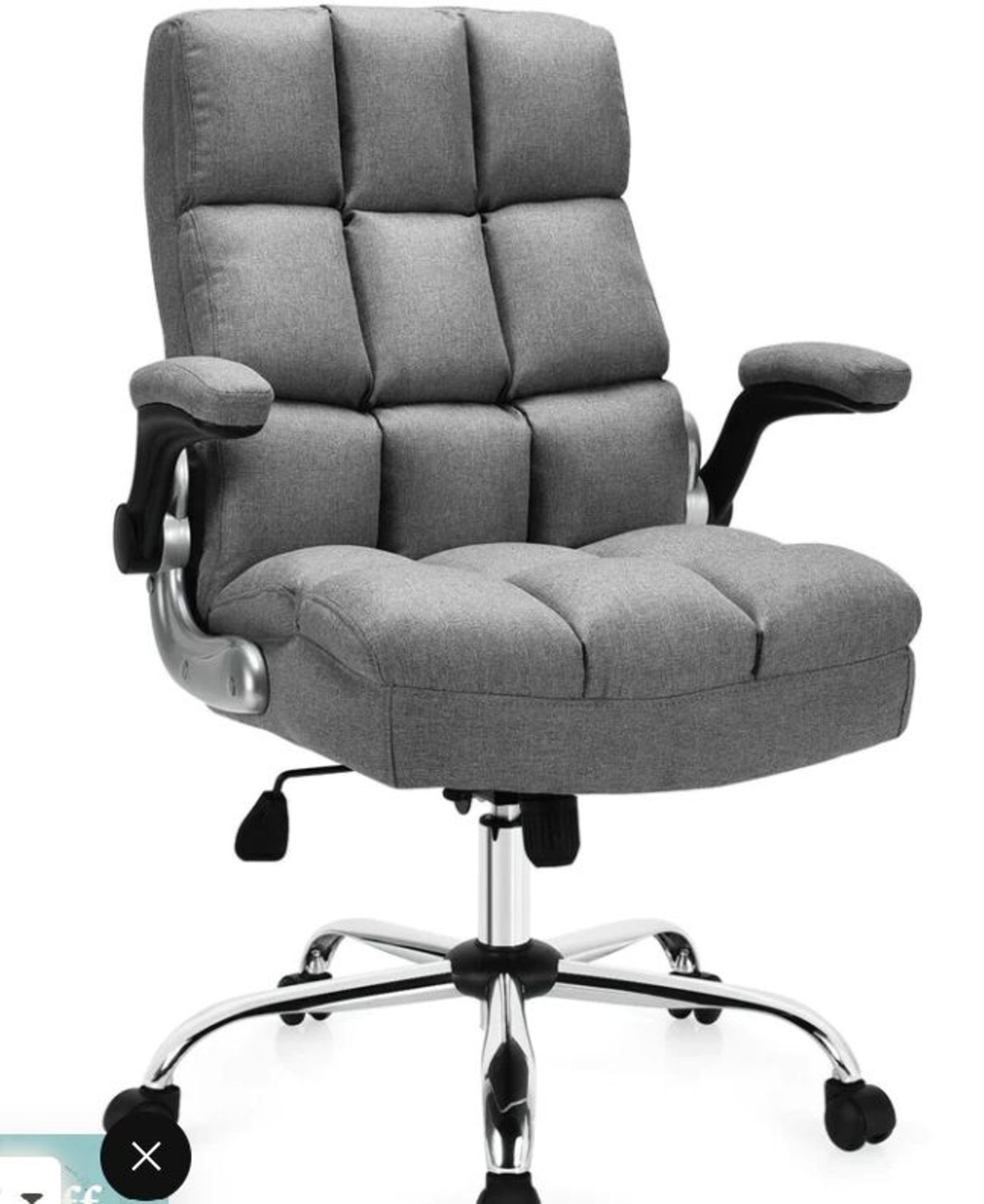 Giantex Executive Office Chair,Adjustable Tilt Angle and Flip-up. - ER24. Ideal for working, reading