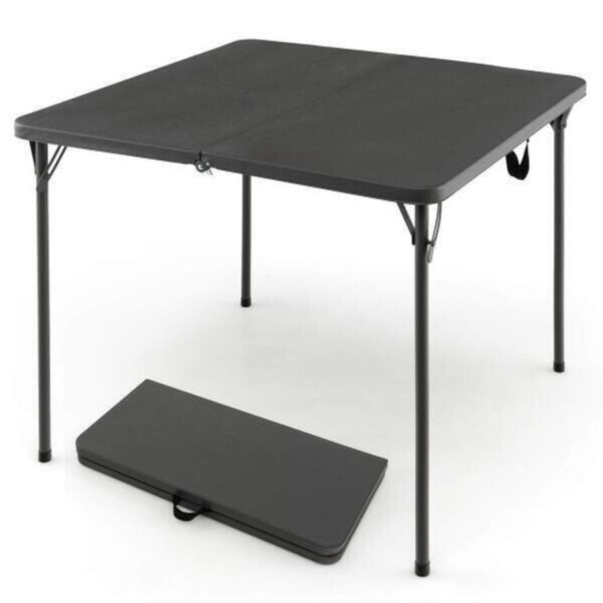 Folding Camping Table with All-Weather HDPE Tabletop & Rustpro. - ER26.