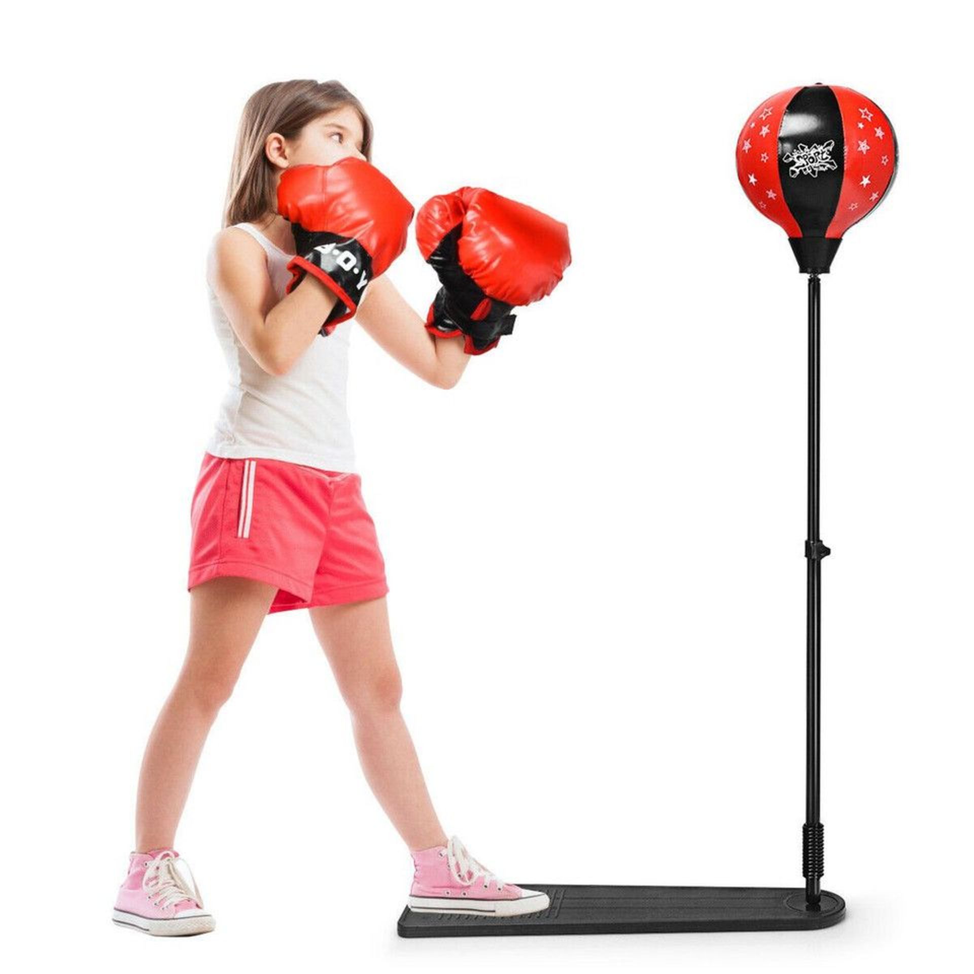 Kids Punching Bag With Adjustable Stand And Boxing Gloves. - ER25.