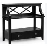 Console Table Large Capacity Drawer & Wide Open Shelf Storage Sofa Table Bedroom - ER27