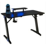 Z-SHAPED ERGONOMIC GAMING COMPUTER DESK WITH RGB LIGHT. - ER26. Designed for gamers, this gaming