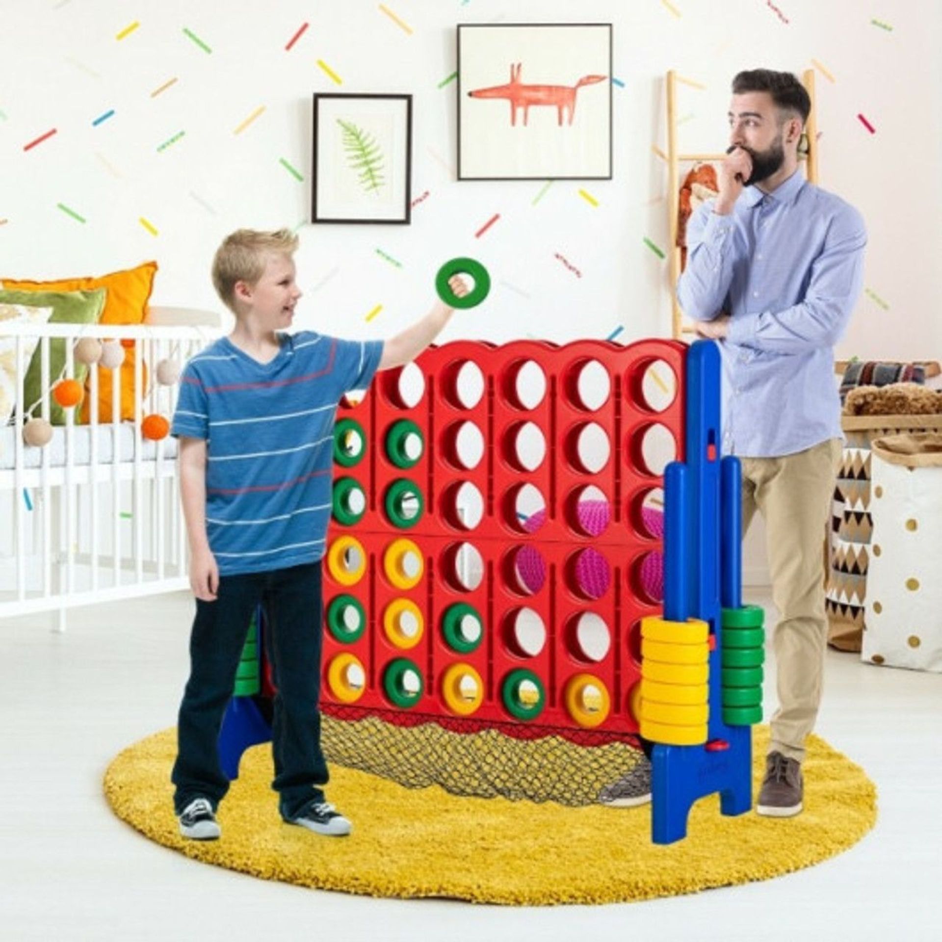 4-To-Score Giant Game Set With Net Storage. - ER26.