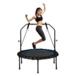 Luxury 40 Inch Foldable Fitness Rebounder with Resistance Bands Adjustable Home. ER24.