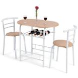 3 Piece Dining Set Table 2 Chairs Home Kitchen Breakfast Furniture. - ER25.