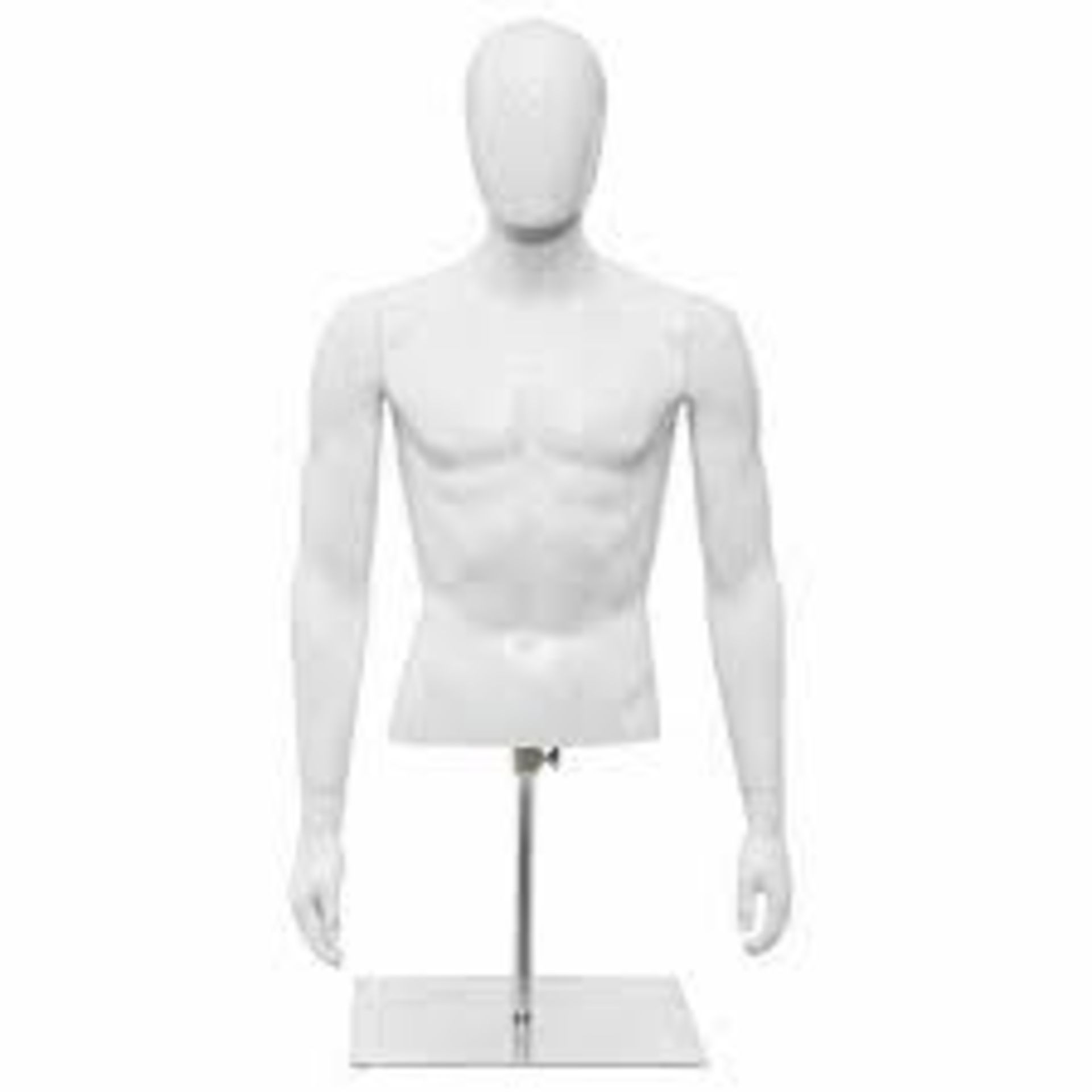 Half Body Head Turn Male Mannequin with Base. - ER24