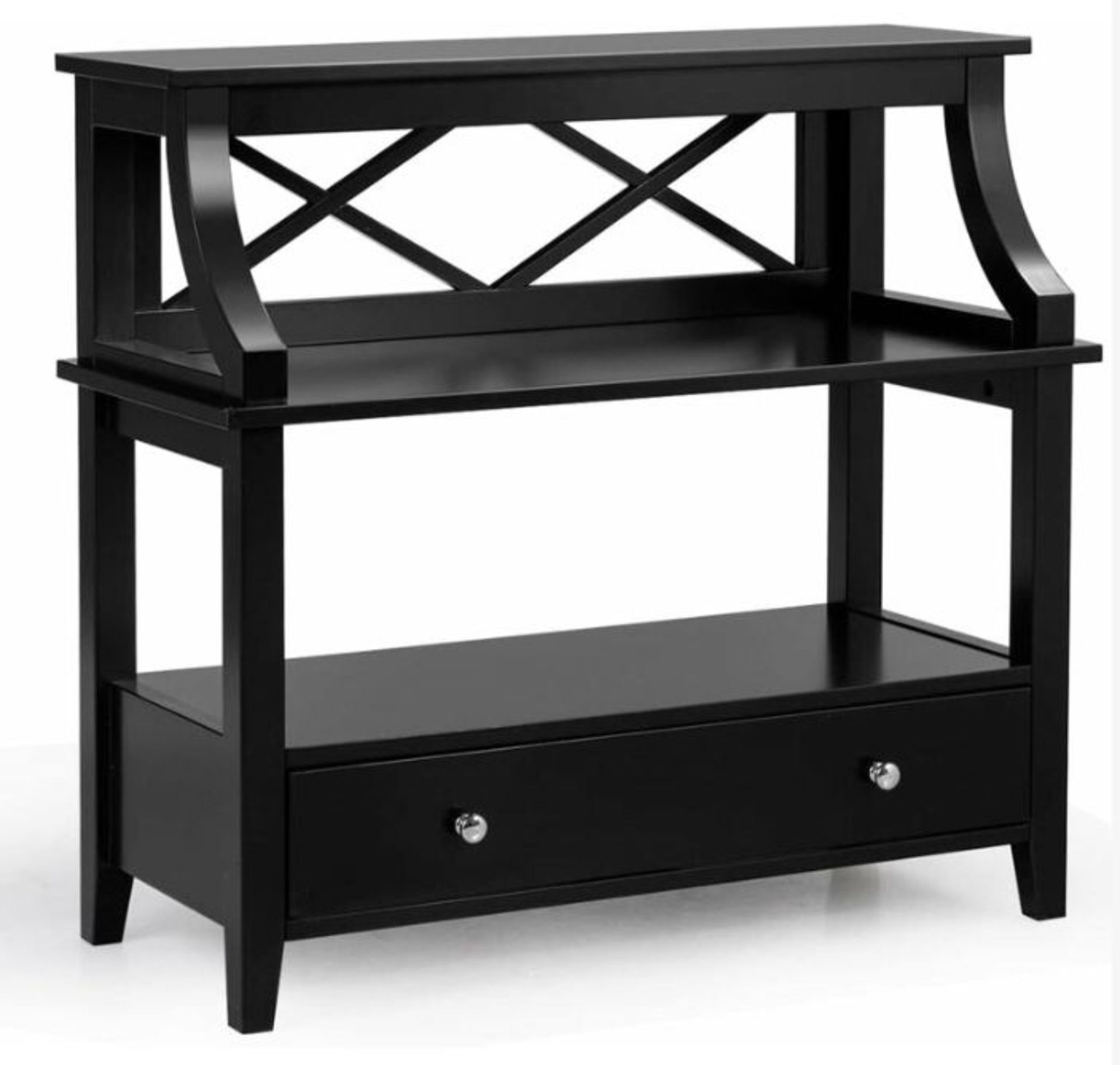 Console Table Large Capacity Drawer & Wide Open Shelf Storage Sofa Table Bedroom. - ER26.