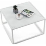 Modern Square Leisure Coffee Table Sofa Side End Table with Faux Marble Tabletop. - ER25.