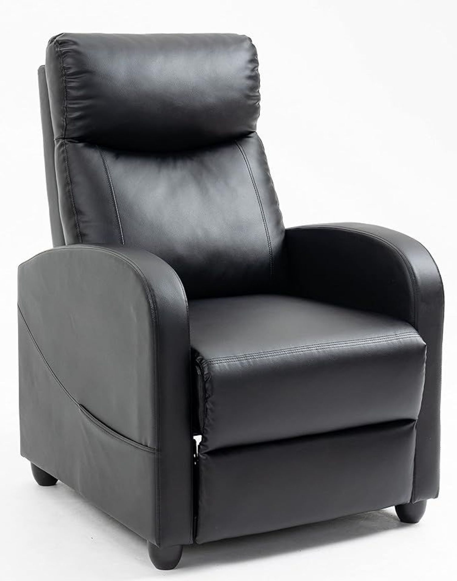 Requena Recliner Armchair PU Leather Sofa Lounge Seating Adjustable Leg Rest and Reclining Functions