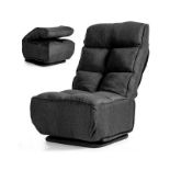 FOLDING FLOOR GAMING CHAIR WITH 6 ADJUSTABLE POSITIONS. - ER24. The gaming floor chair is