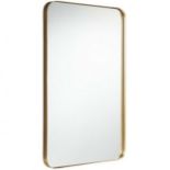 Large Rectangular Wall Mirror with Metal Frame. - ER26. Suitable for bathrooms, this large