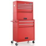 Lockable Tool Storage Cabinet with Handle, Drawers, Wheels and EVA Liner. ER24. This 2-in-1 ample