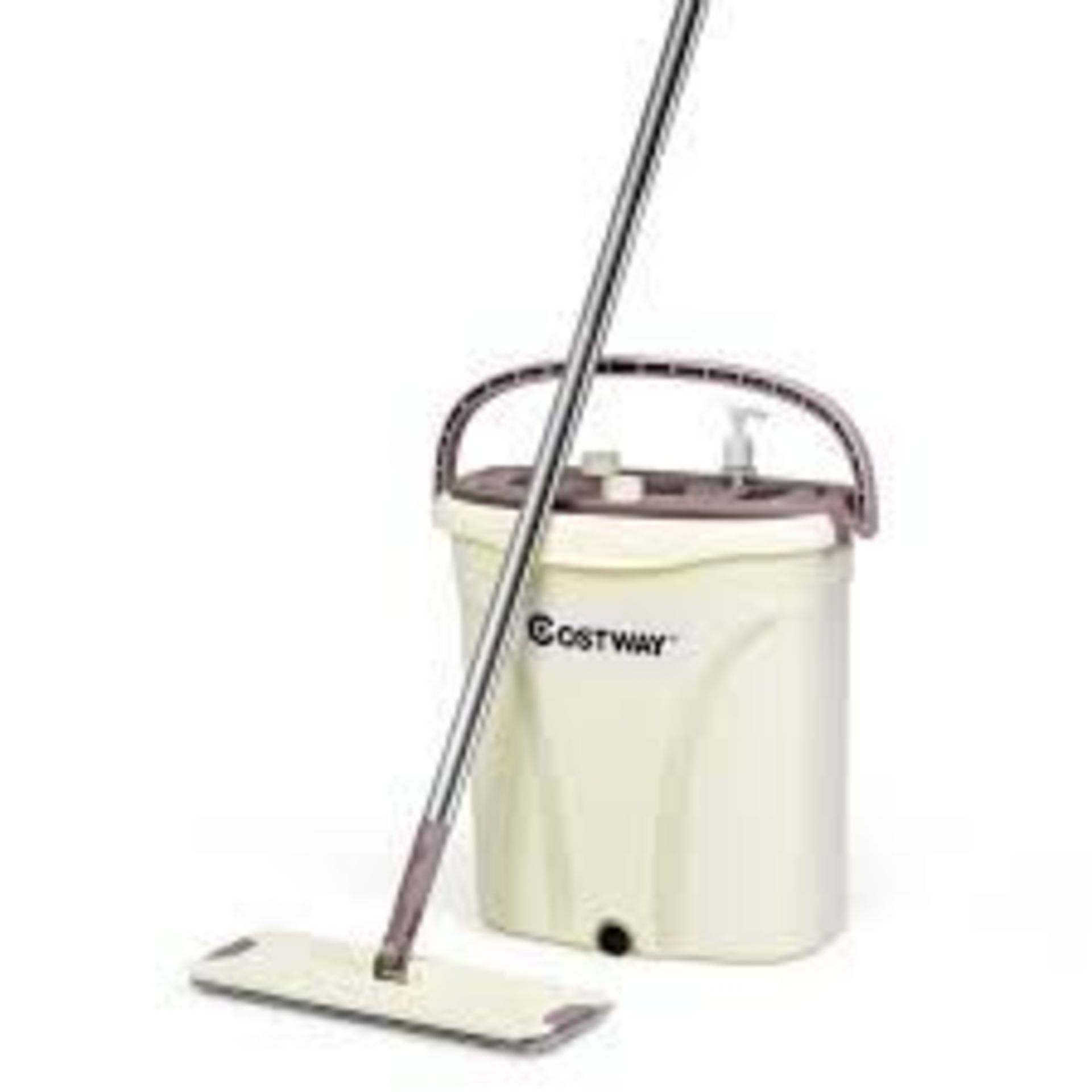 360° Flat Squeeze Mop & Bucket Set Microfiber Home Floor Tiles. - ER26