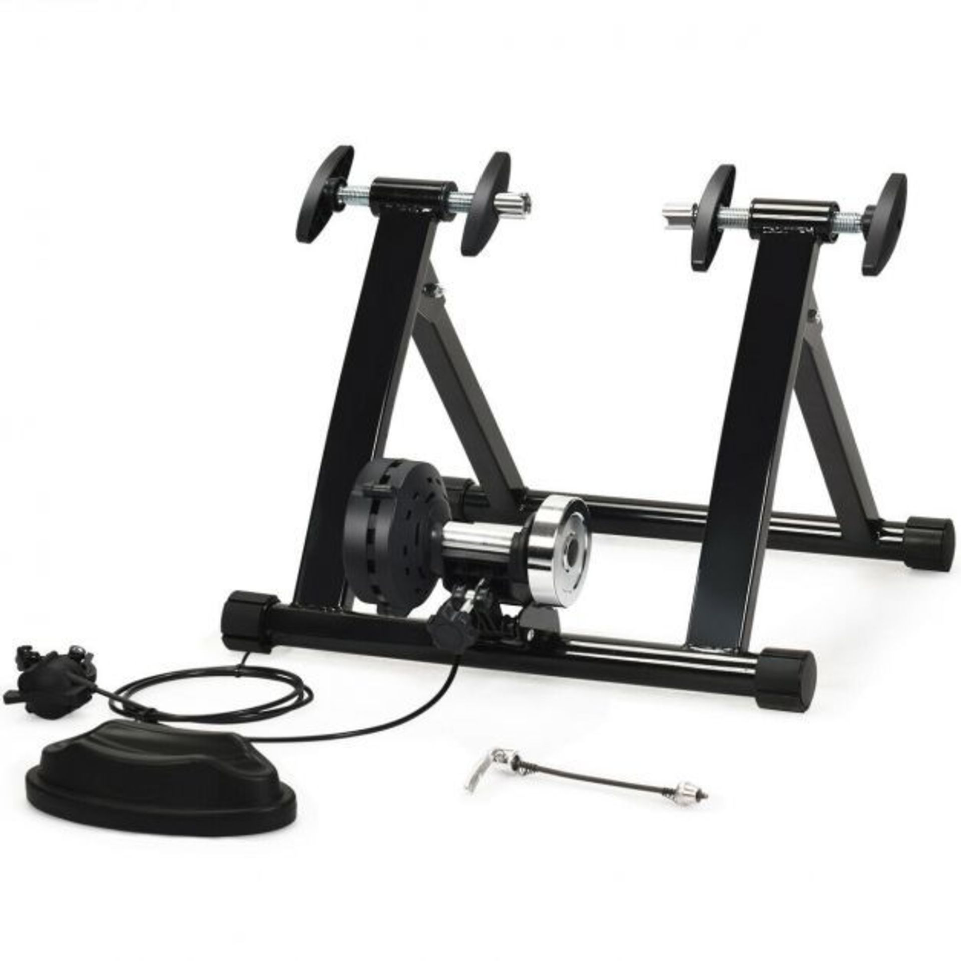 Indoor Bicycle Trainer Stand with 8 Resistance Levels. - ER25. When the weather is grim but you need