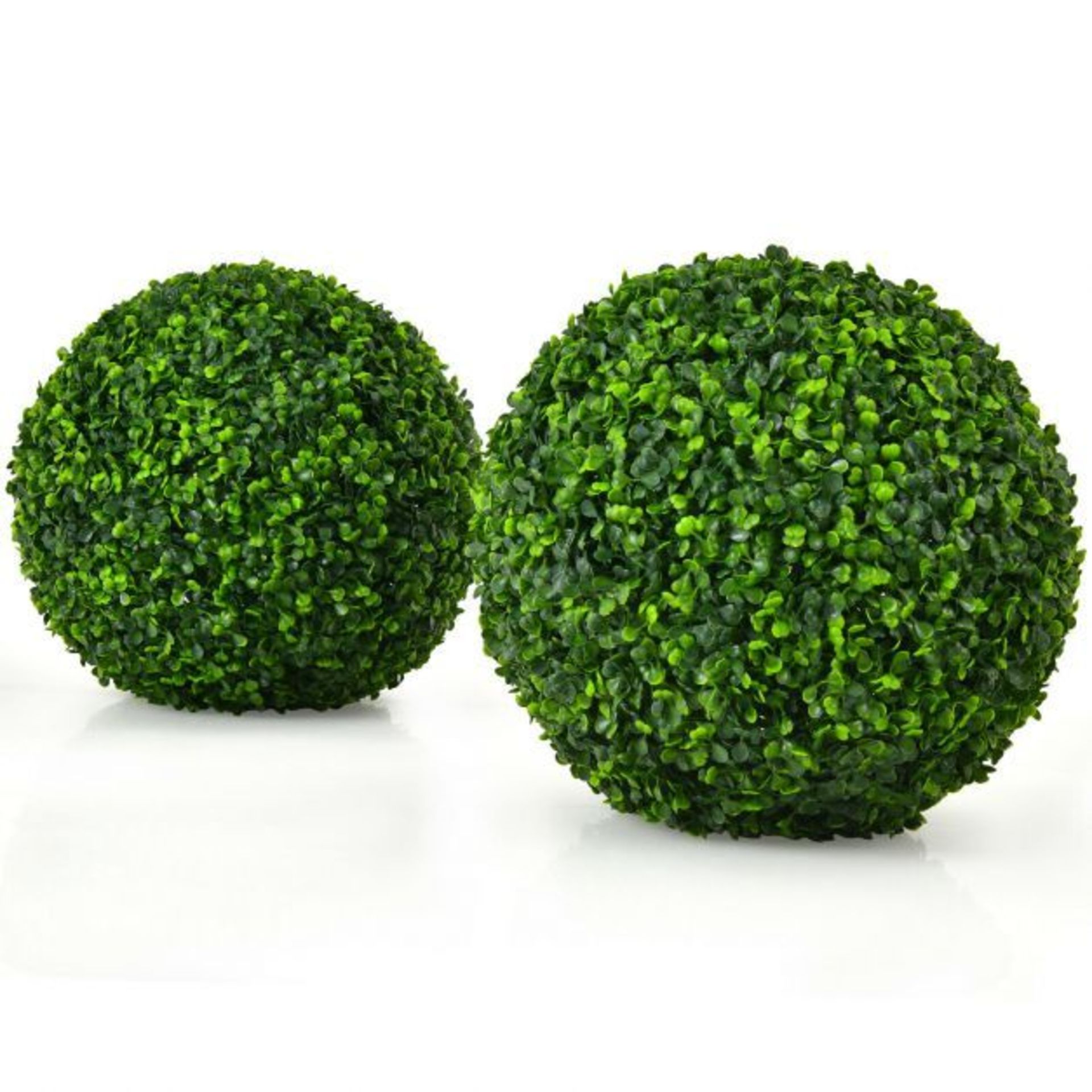 2 Pieces Artificial Topiary Balls Faux Decoration Plant. - ER24.
