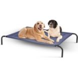 Large Original Elevated Dog Bed 52" × 36" × 8" Cooling Raised Pet Cot with Durable Textilene Mesh