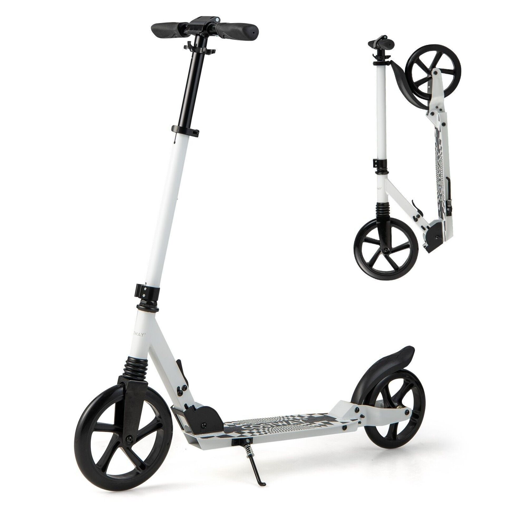 Folding Kick Scooter Lightweight Scooter W/ Adjustable Handlebar Aluminum Frame. - ER24.